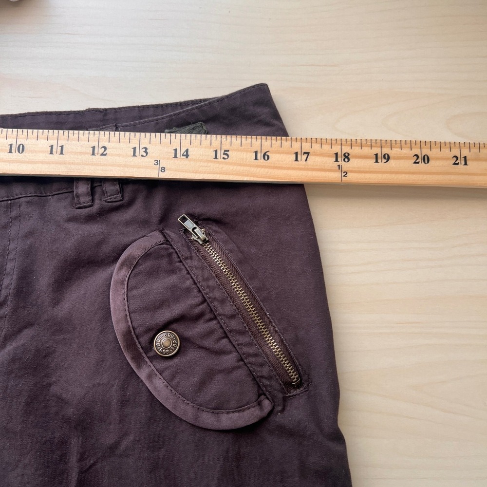 Joy Jeans Cargo Pants Women XL Brown Utility Multi-Pocket Y2K C5023P - Picture 4 of 8